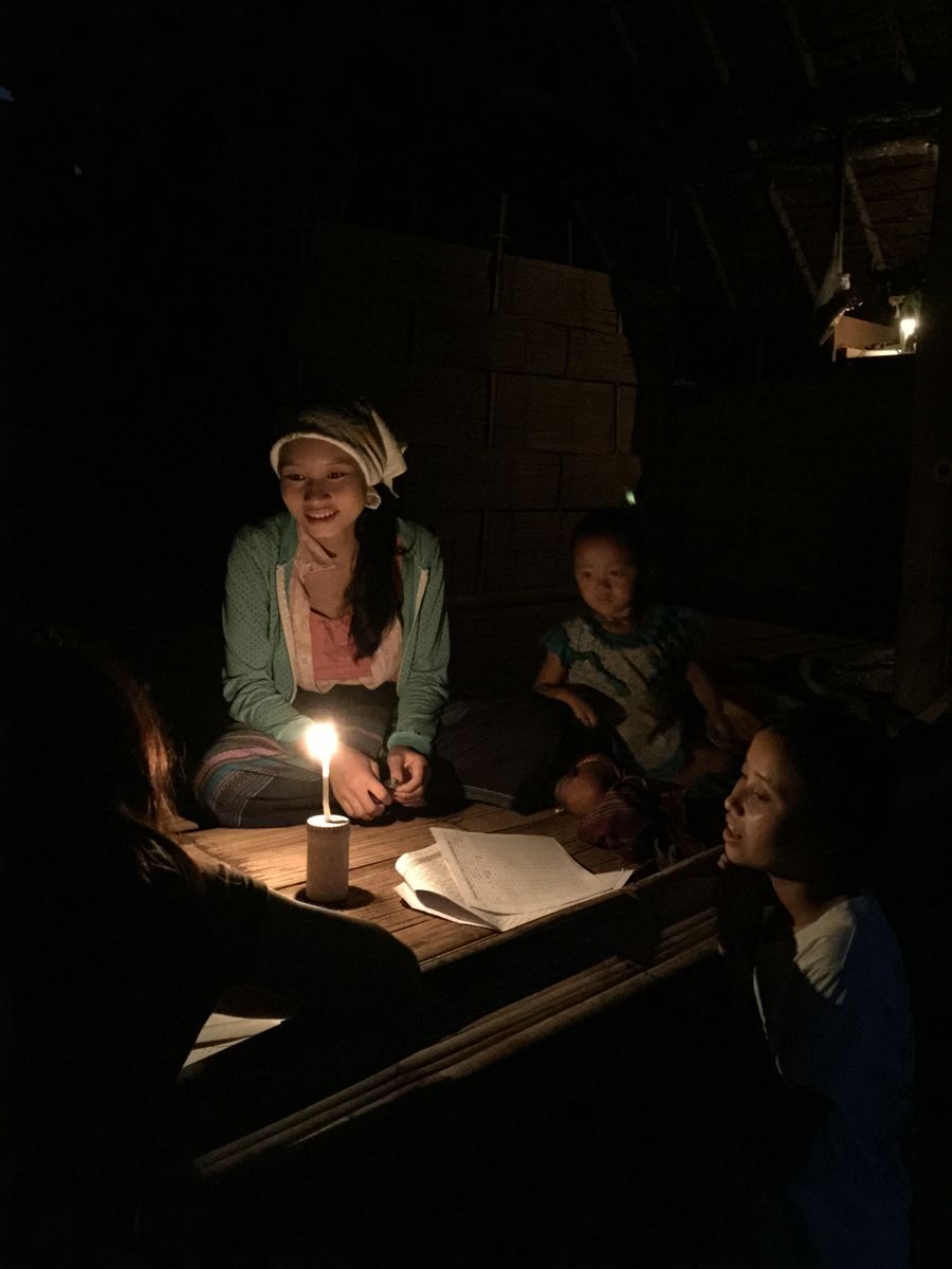 A talk at night